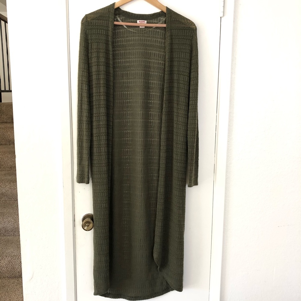 Mossimo long green cardigan